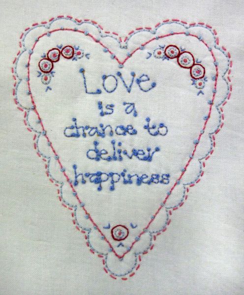 Downloadable Pattern Little Love Note 3 - Love is a Chance to Deliver Happiness