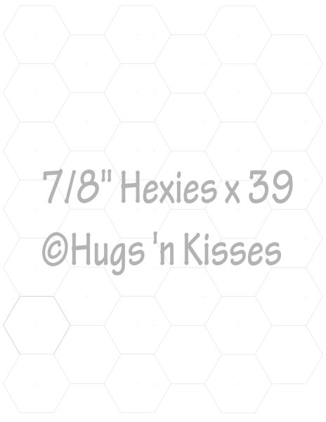 7/8” Hexies x 39 (DOWNLOAD)