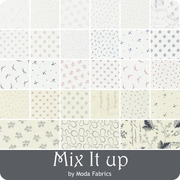 Mix It Up - Off White & Red Ditsy