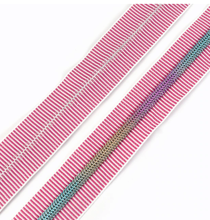 zipper x the metre 2 colour-Pink-rainbow