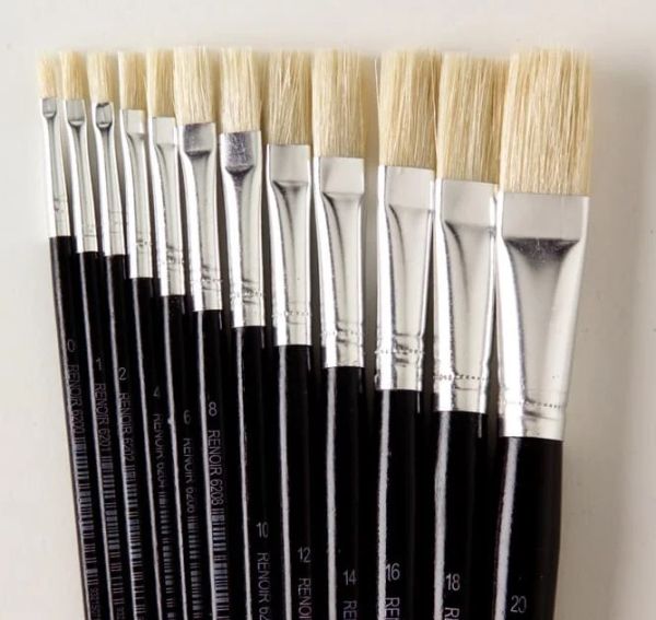 Renoir Hog Hair Flat Brush No 2
