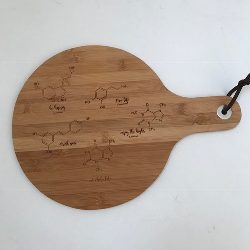 Laser Engraved Cheese Board - Science Themed