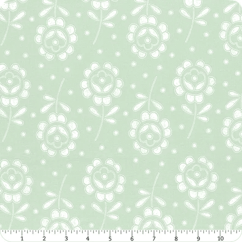 Sewing Seeds III (Aqua - Rose Cutwork)