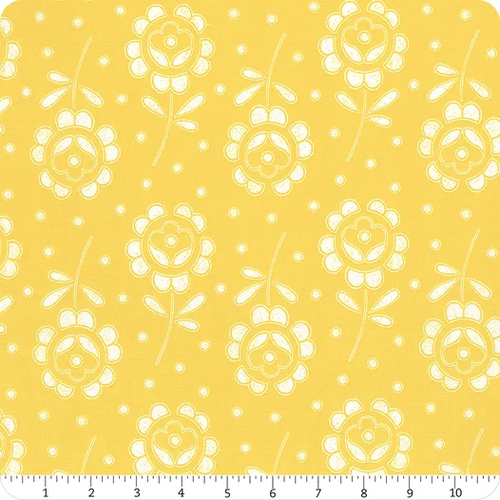 Sewing Seeds III (Yellow - Rose Cutwork)