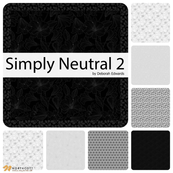 Simply Neutral 2 - Large Leaf Toss White/Black x 10