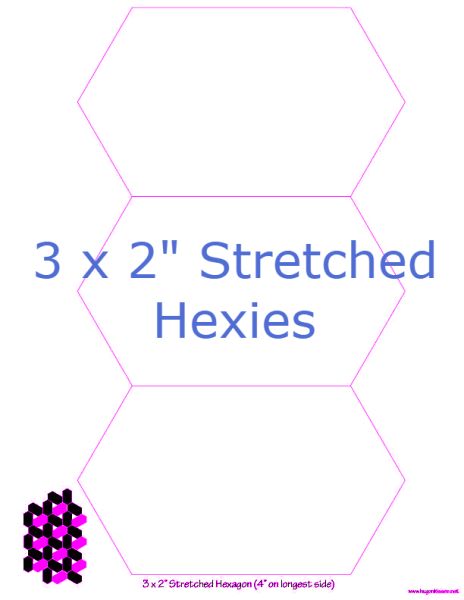 2” Stretched Hexagons x 3 (DOWNLOAD)