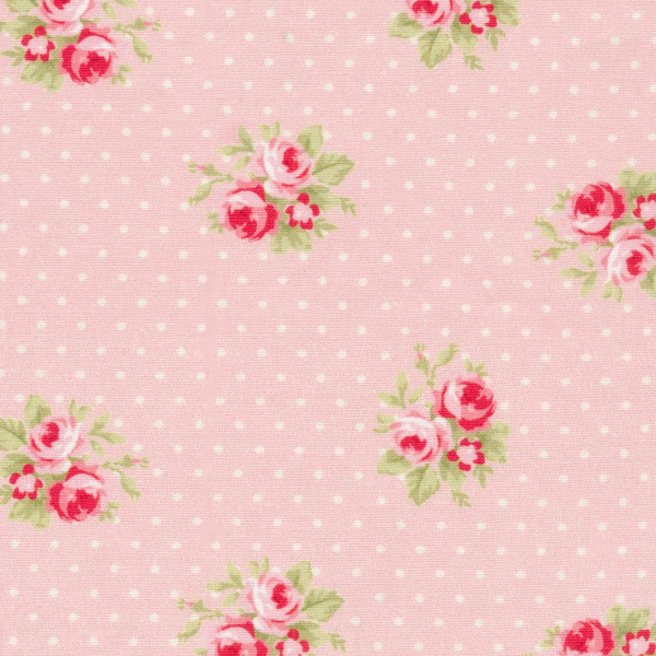 Barefoot Roses Classics - Small Floral Dots Pink x 10