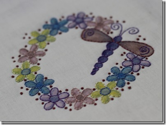 flowers and a dragonfly colourque pattern by Hugs 'n Kisses