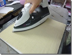 ironing fabric - iron on transfer tutorial by Helen Stubbings of Hugs 'n Kisses